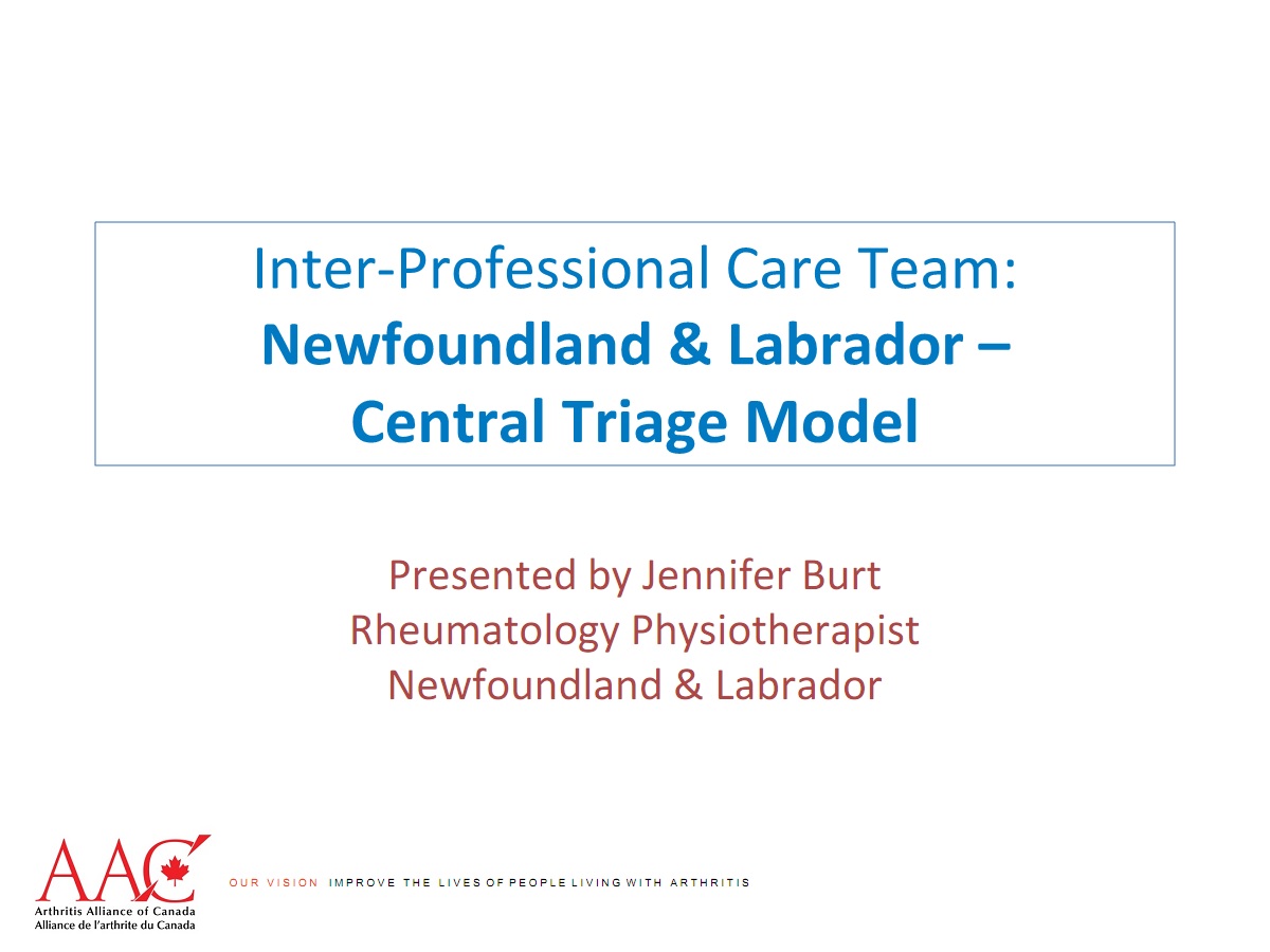 2014 10 30 AAC AHPA Workshop - Central Triage Model - NL - FINAL